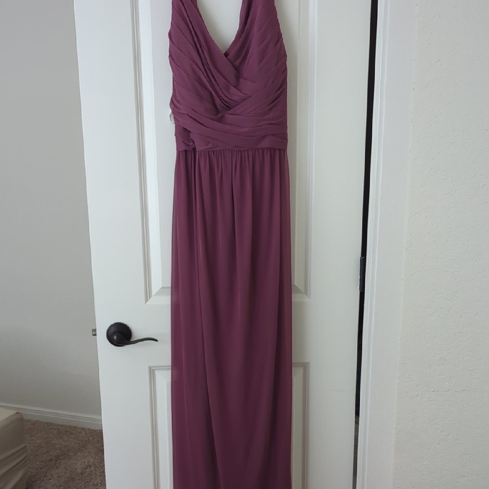 David's Bridal Plum Gown
